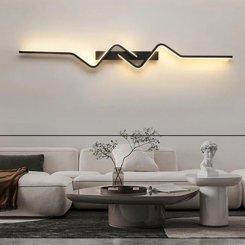 Image of Modern LED wall lamp long bar sconce for minimalist home decor in living room and bedroom