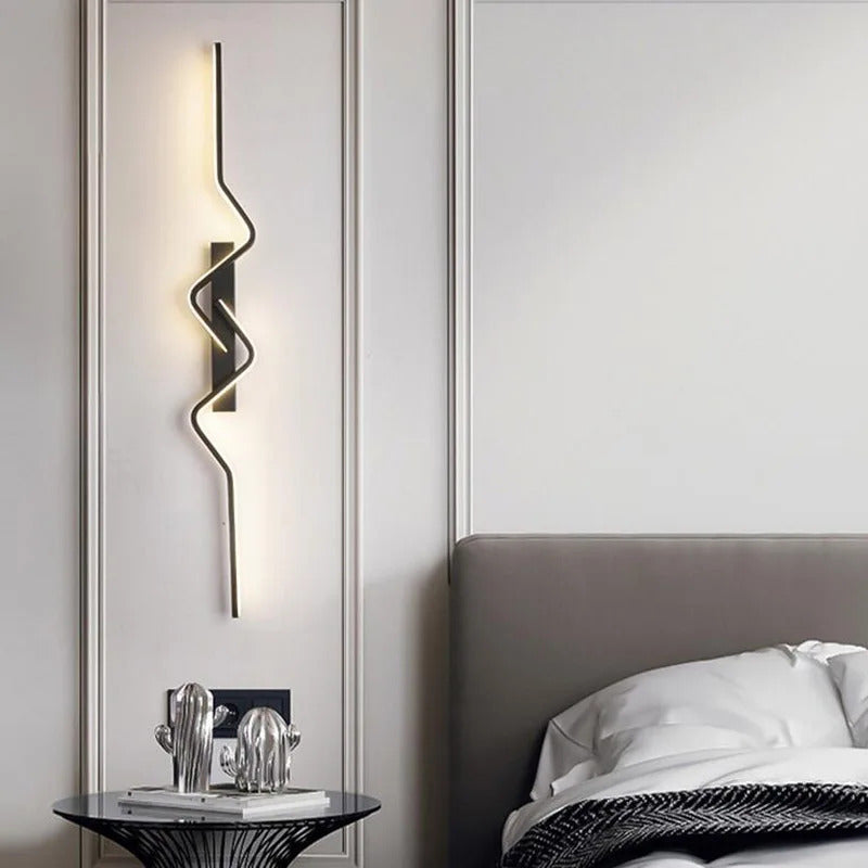 Image of Modern LED wall lamp long bar sconce for minimalist home decor in living room and bedroom