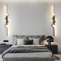 Image of Modern LED wall lamp long bar sconce for minimalist home decor in living room and bedroom