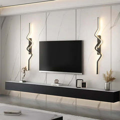 Image of Modern LED wall lamp long bar sconce for minimalist home decor in living room and bedroom