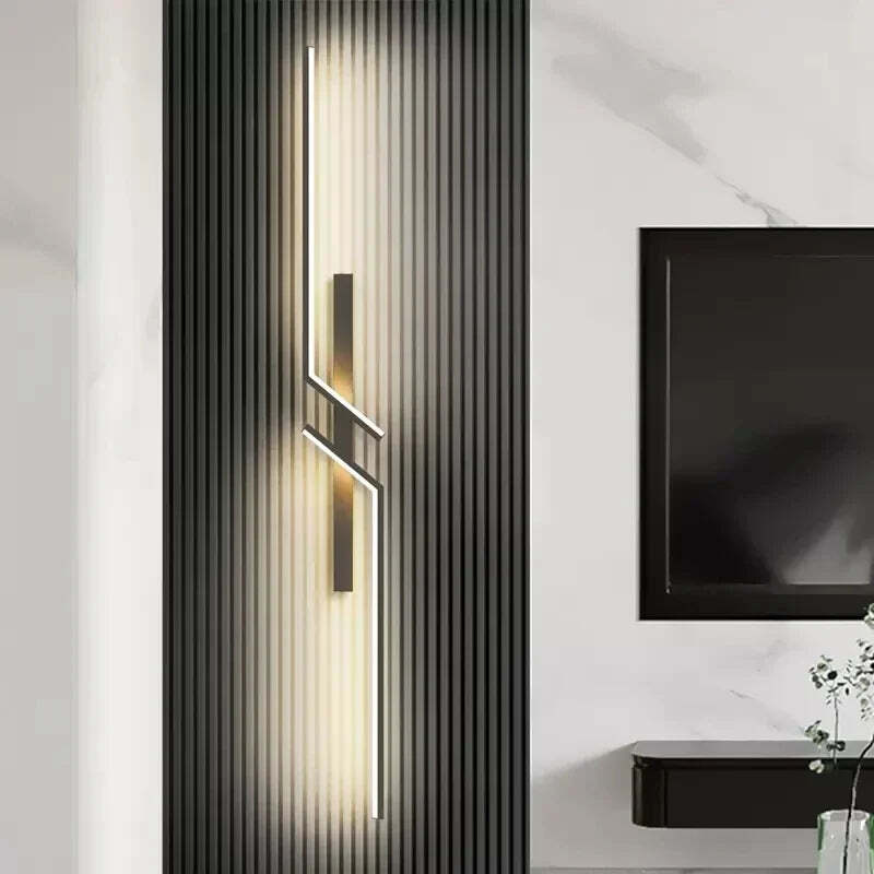 Image of Modern minimalist LED wall lamp for stylish bedroom and living room decor