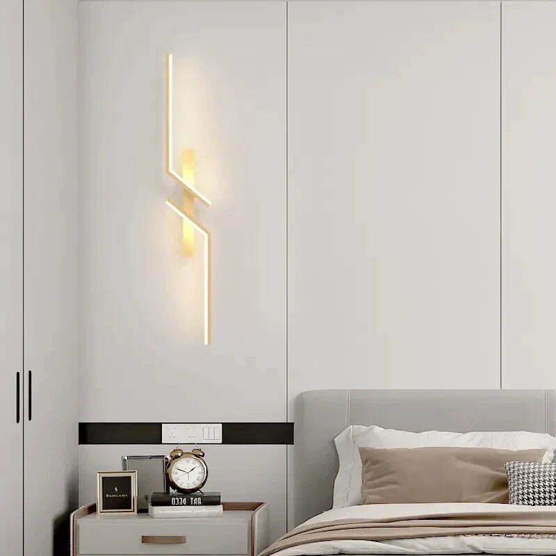 Image of Modern minimalist LED wall lamp for stylish bedroom and living room decor