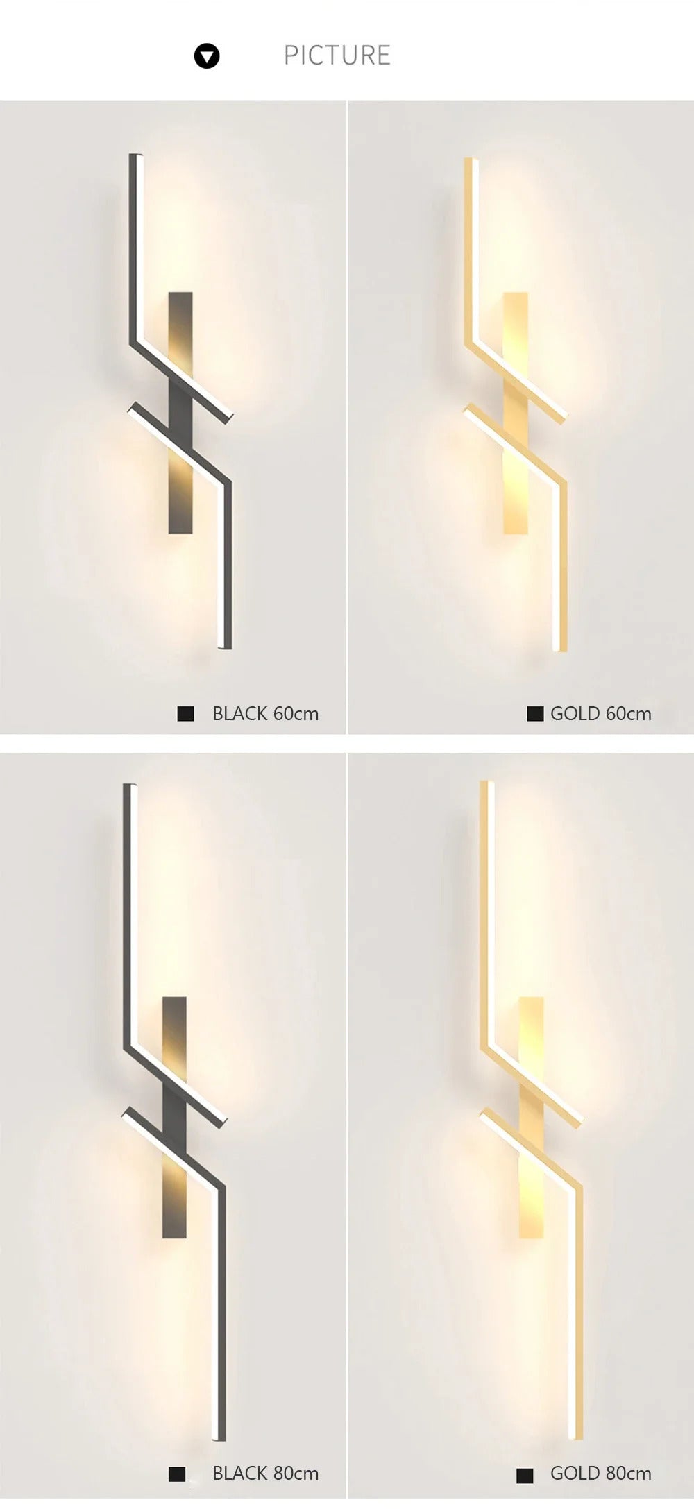 Image of Modern minimalist LED wall lamp for stylish bedroom and living room decor