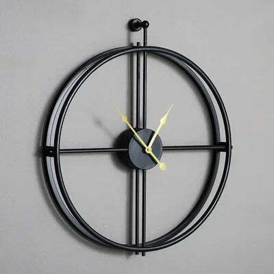 Image of Modern mute wall clock for home decor with digital display