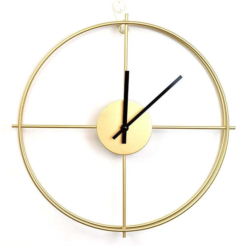 Image of Modern mute wall clock for home decor with digital display