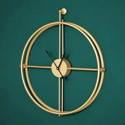 Image of Modern mute wall clock for home decor with digital display