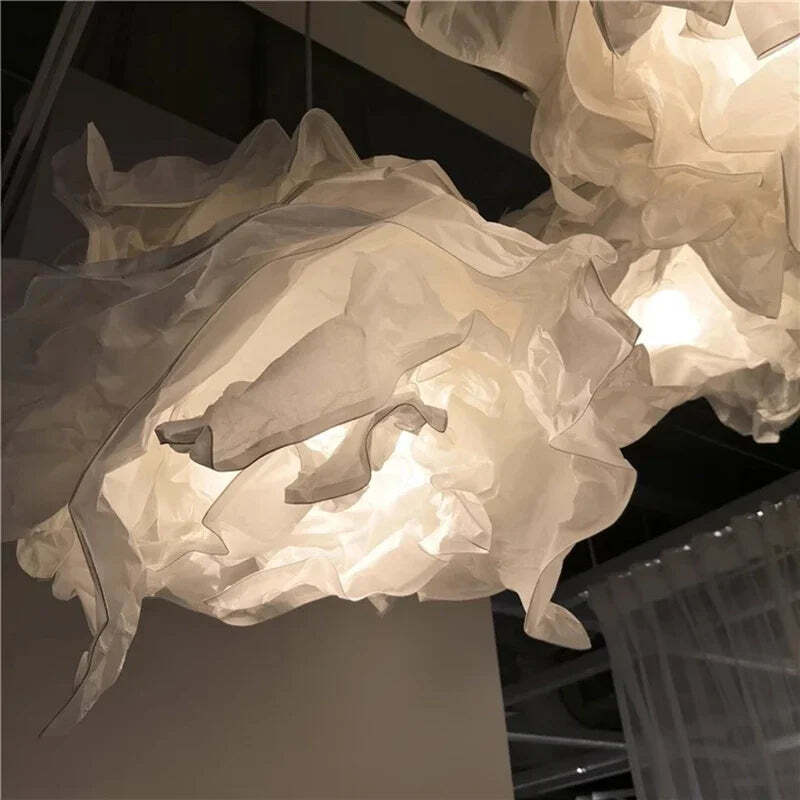 Image of Modern Nordic paper art pendant light for living room, bedroom, and restaurant decor