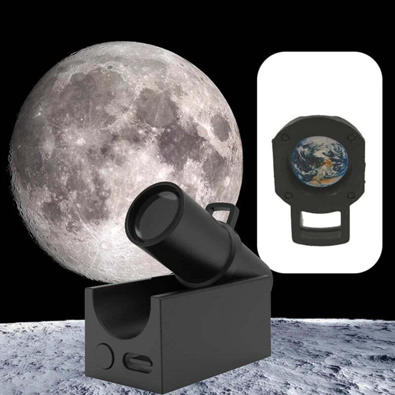 Image of Moon and earth projection lamp for a dreamy bedroom atmosphere