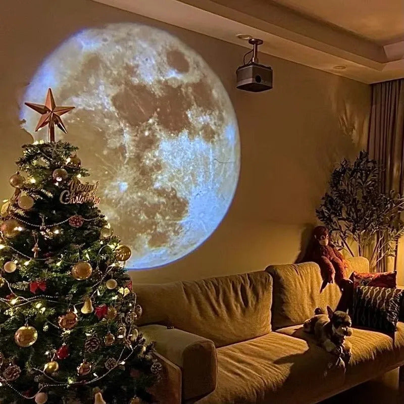 Image of Moon and earth projection lamp for a dreamy bedroom atmosphere