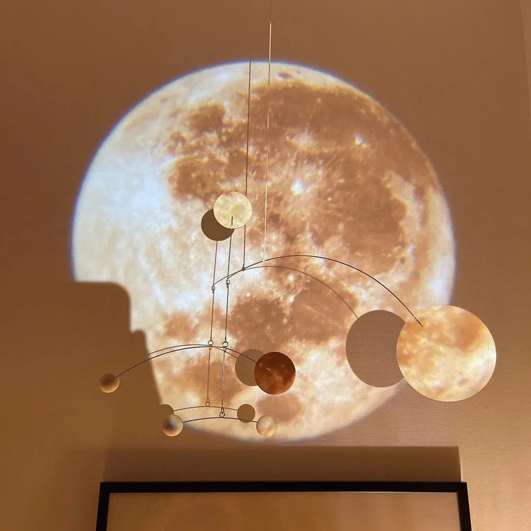 Image of Moon and earth projection lamp for a dreamy bedroom atmosphere