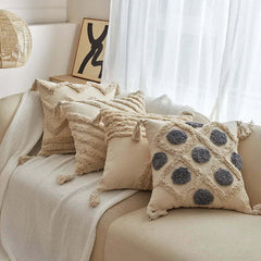 Image of Nature-inspired cotton canvas bohemian cushion covers