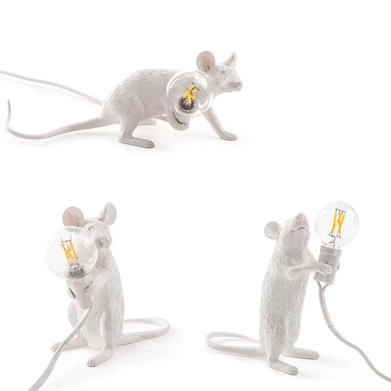 Image of Nordic cartoon mouse lamp for home and office decor