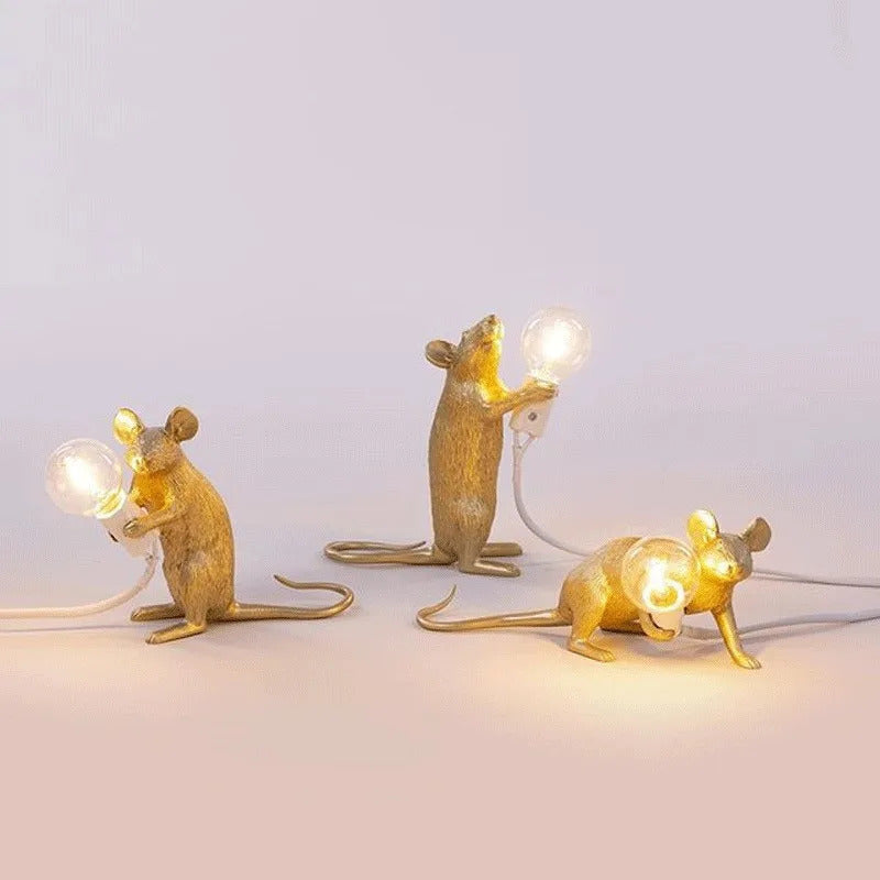 Image of Nordic cartoon mouse lamp for home and office decor