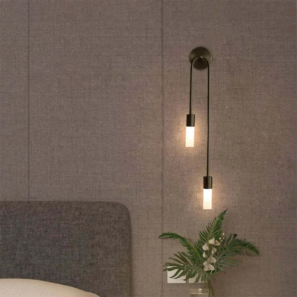 Image of Nordic modern LED strip wall lamp for simple bedroom and hotel corridor decor