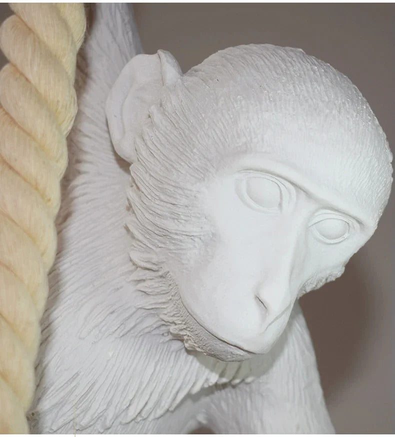 Image of Nordic resin monkey LED pendant light for modern home decor