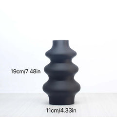 Image of Nordic style 3D printed white vase decoration for modern home decor