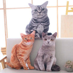 Image of Plush cartoon cat pillow for kids' decor and gifts