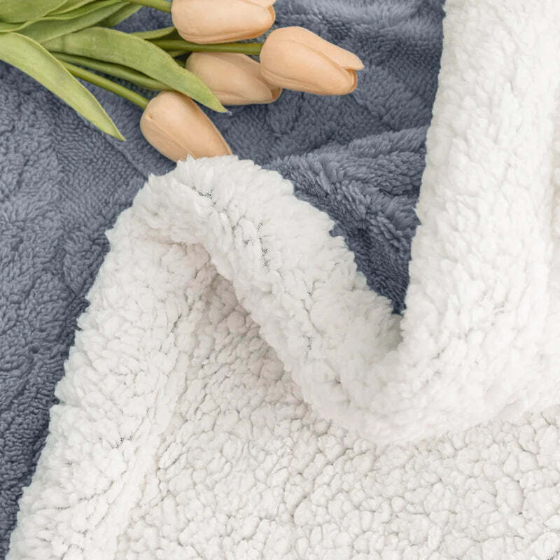 Image of Plush velvet bedspread blanket for winter warmth and home decor