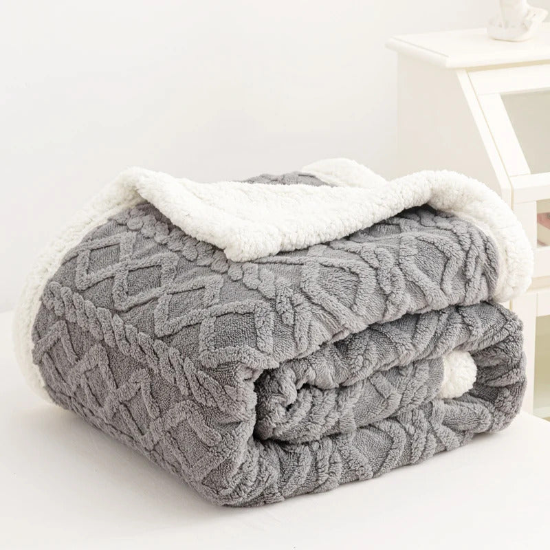 Image of Plush velvet bedspread blanket for winter warmth and home decor