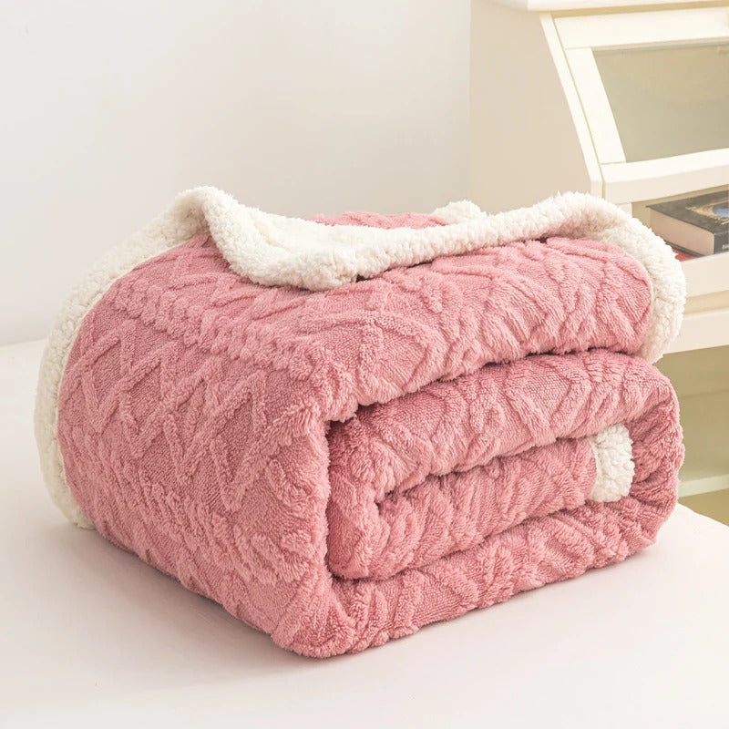 Image of Plush velvet bedspread blanket for winter warmth and home decor