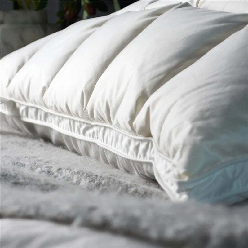 Image of Premium natural goose down pillows with 100% cotton downproof cover