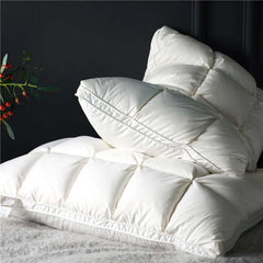 Image of Premium natural goose down pillows with 100% cotton downproof cover