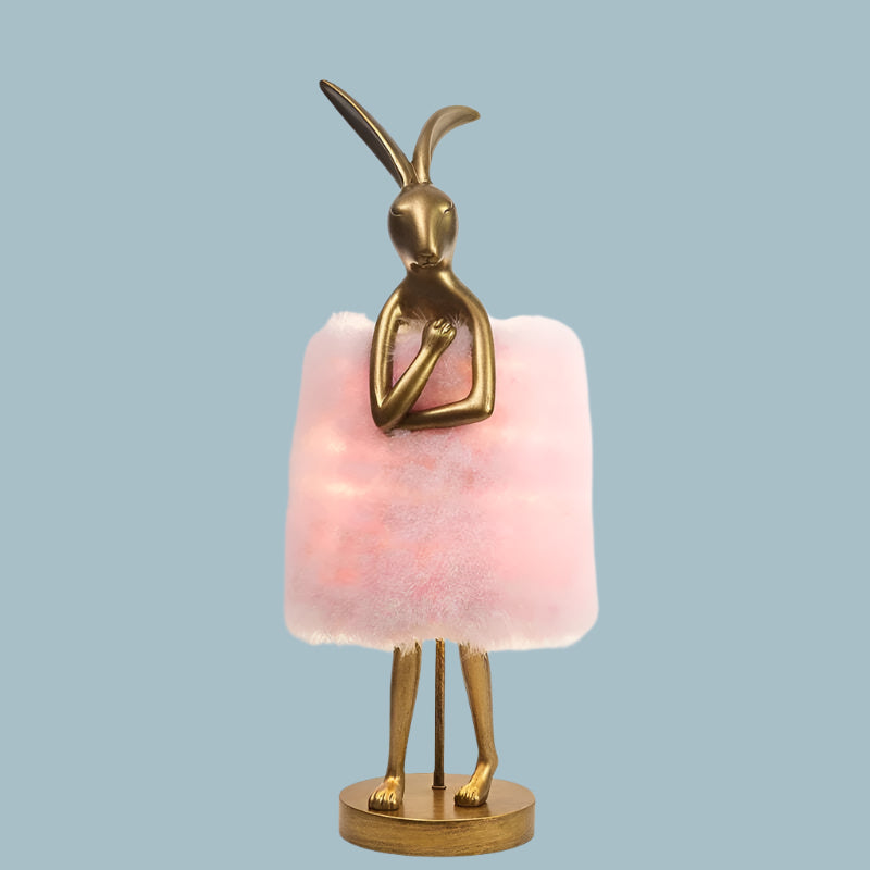 Image of Rabbit table lamp – creative resin light for bedroom and study decor