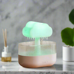 Image of Rain clouds aroma diffuser with ultrasonic humidification and colorful light