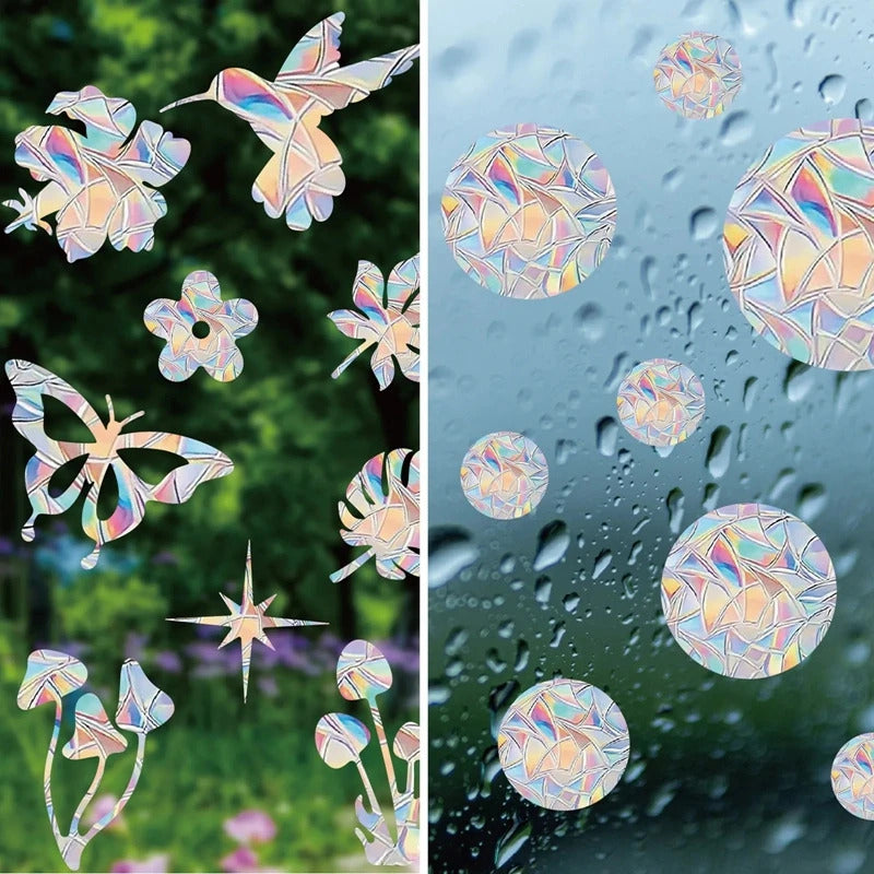 Image of Rainbow suncatcher window stickers for home and kids' bedroom decoration