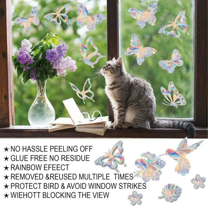 Image of Rainbow suncatcher window stickers for home and kids' bedroom decoration