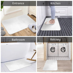 Image of Red and black stone bath mat anti-slip doormat for home and outdoor use