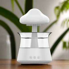 Image of Relax Cloud rain diffuser humidifier with aromatherapy and colorful lamp