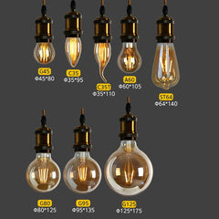 Image of Retro Edison LED filament bulbs for home and office lighting