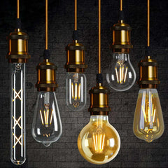 Image of Retro Edison LED filament bulbs for home and office lighting