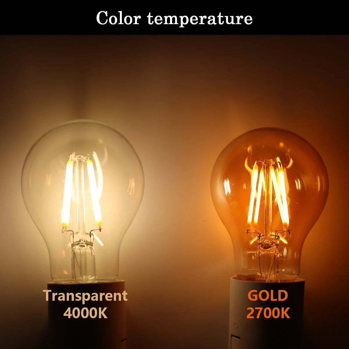 Image of Retro Edison LED filament bulbs for home and office lighting