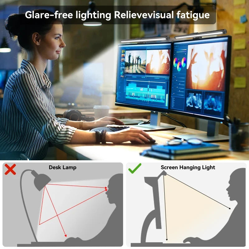 Image of RGB LED desk lamp for eye protection and adjustable dimming