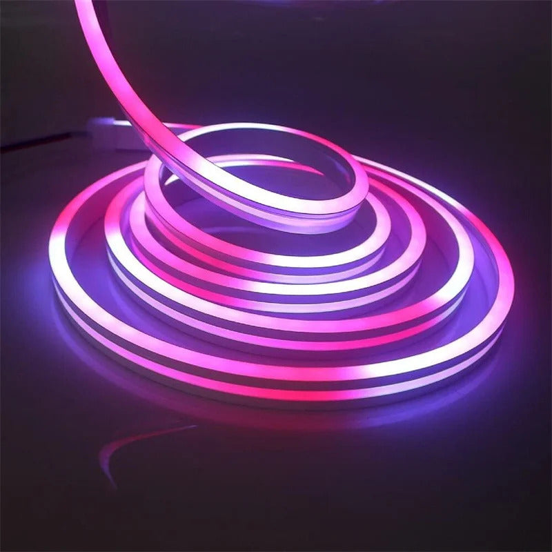 Image of RGBIC Bluetooth neon led strip light for vibrant room decor and smart app control