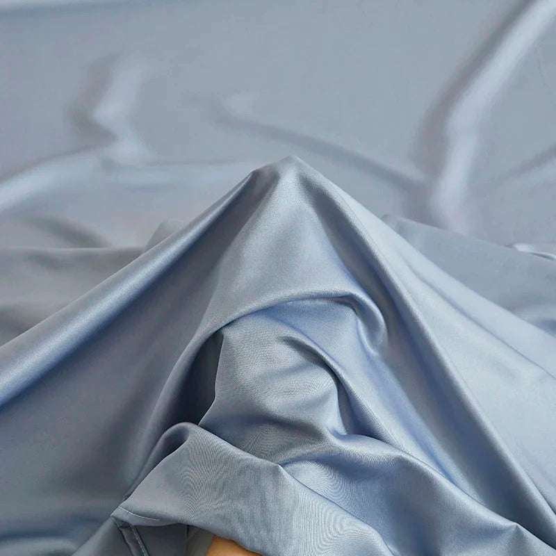 Image of Silky smooth flat cooling sheet set with pillowcases for ultimate comfort