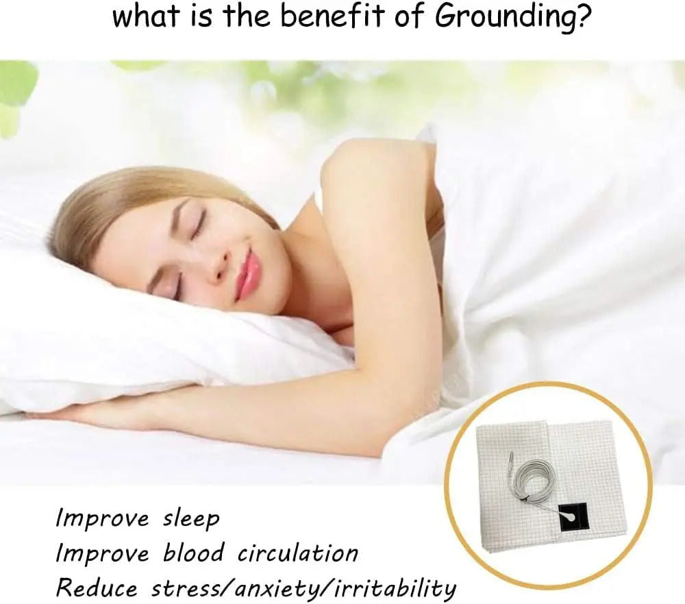 Image of Silver conductive bed sheet for better sleep and grounding comfort