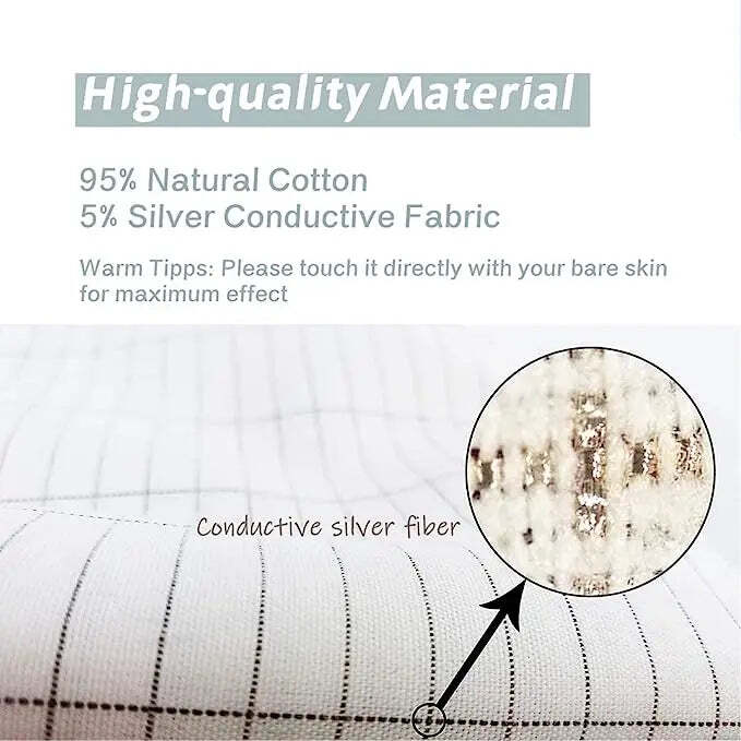 Image of Silver conductive bed sheet for better sleep and grounding comfort