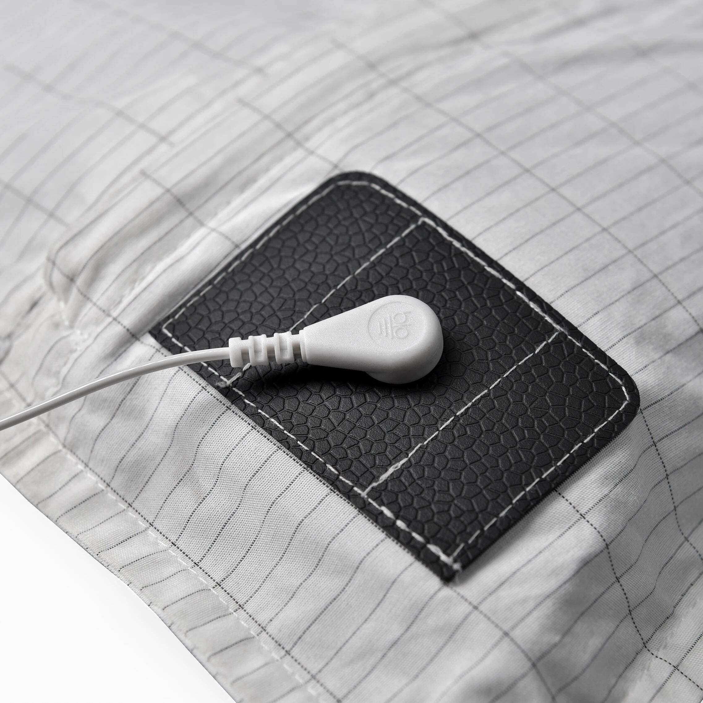 Image of Silver conductive bed sheet for better sleep and grounding comfort