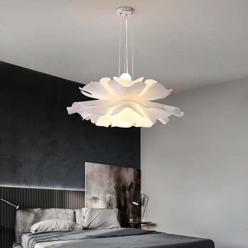 Image of Simple modern LED chandelier for dining room and bedroom décor