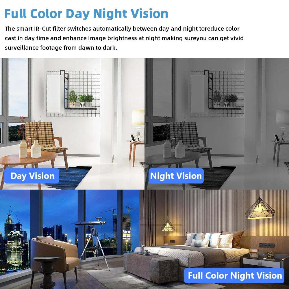 Image of Smart life 5MP WiFi IP camera with color night vision and auto tracking