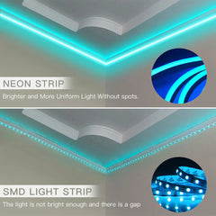 Image of Smart RGB LED neon strip light with USB control and voice compatibility