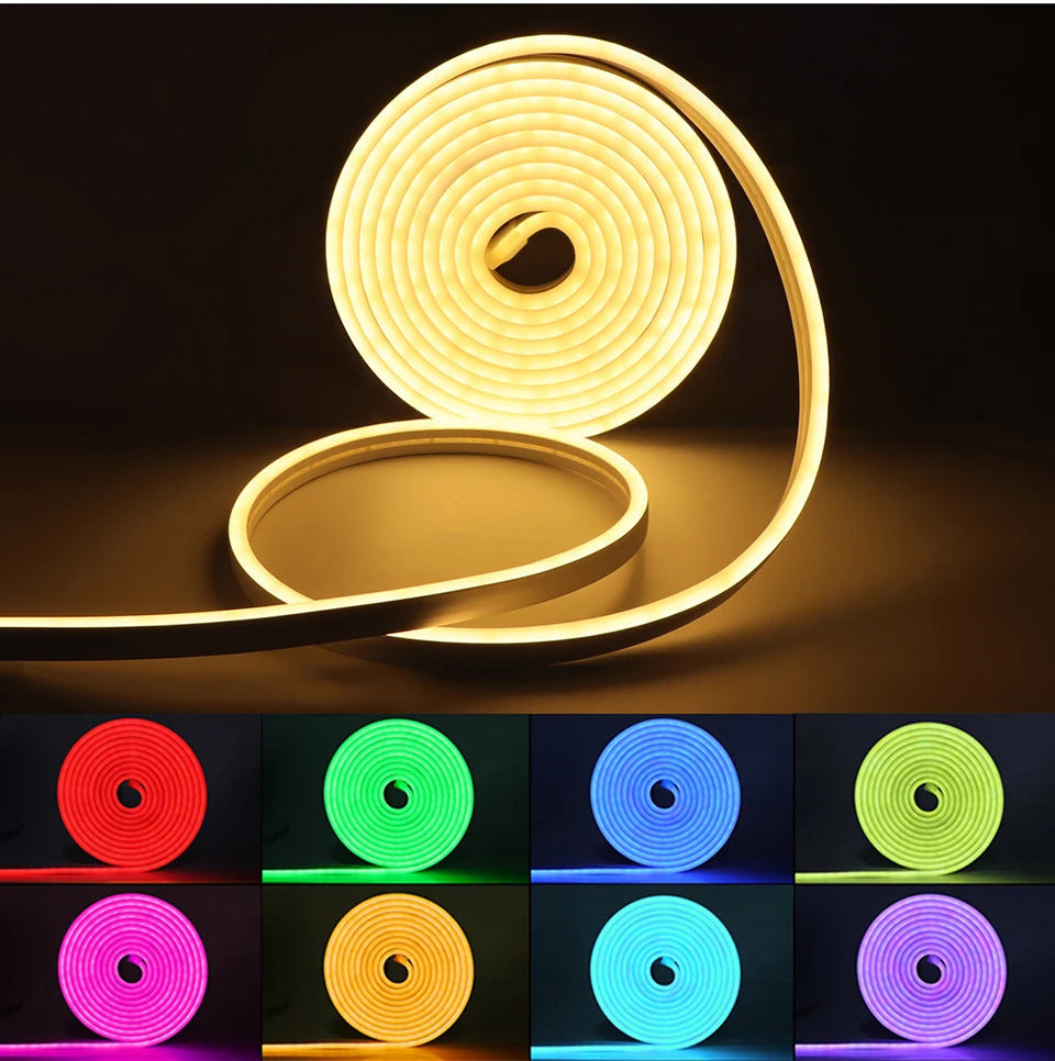 Image of Smart RGB LED neon strip light with USB control and voice compatibility