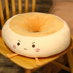 Image of Soft and comfortable cartoon bread-shaped thigh support pillow