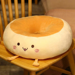 Image of Soft and comfortable cartoon bread-shaped thigh support pillow