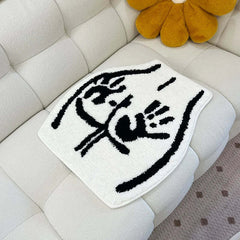 Image of Soft tufted non-slip bathroom rug with unique designs for home and kitchen