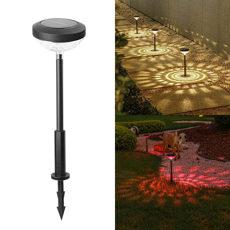 Image of Solar LED lawn lights for outdoor garden decoration, waterproof landscape lamps