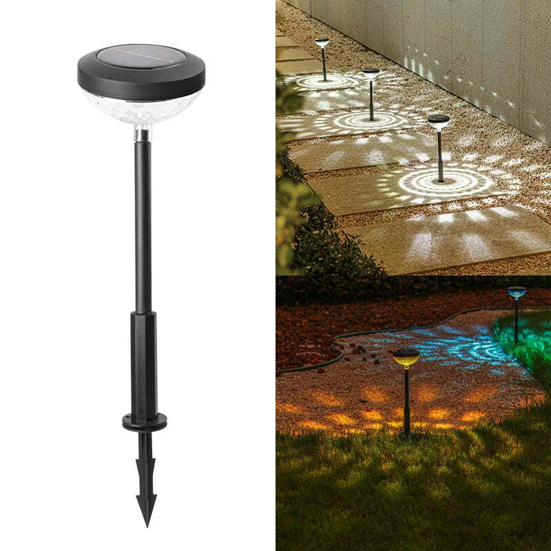 Image of Solar LED lawn lights for outdoor garden decoration, waterproof landscape lamps